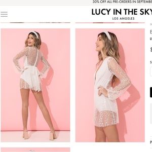 Lucy In The Sky Romper Elaine Plunge Neck